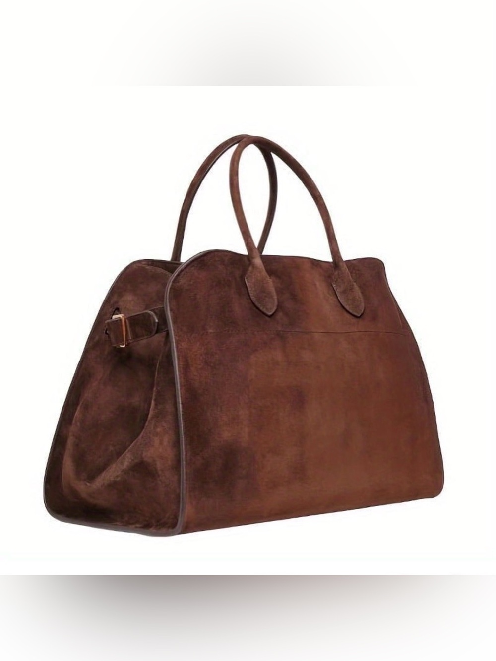 NWT Time and Tru Chocolate Brown Faux Suede Tote Bag Carryall + Shoulder Strap